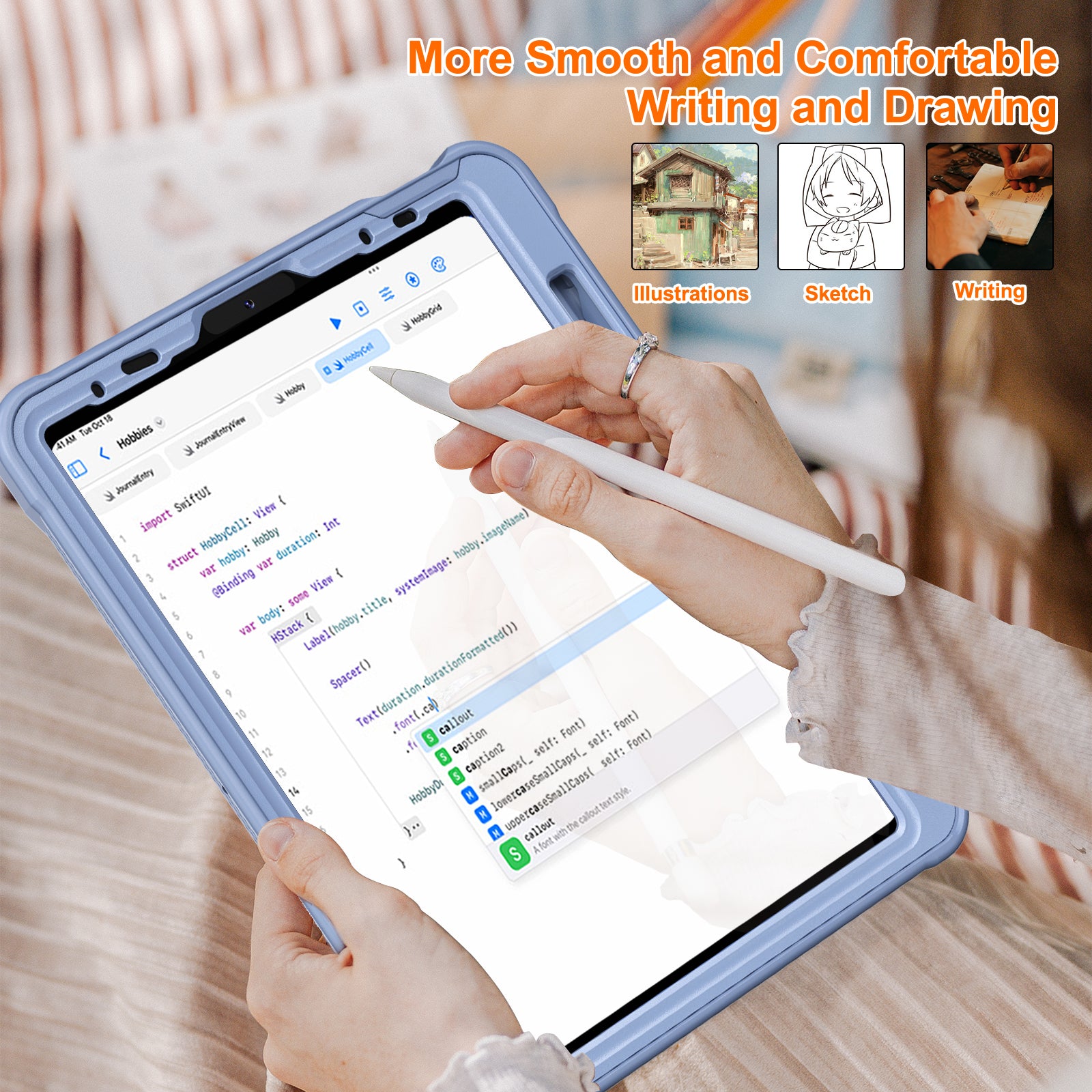 Popeye Rugged Rotating Handle Grip iPad Pro 11 2022 Frosted Cover