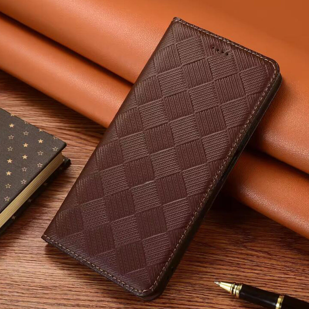 premium-flip-wallet-woven-iphone-17-genuine-leather-case-9