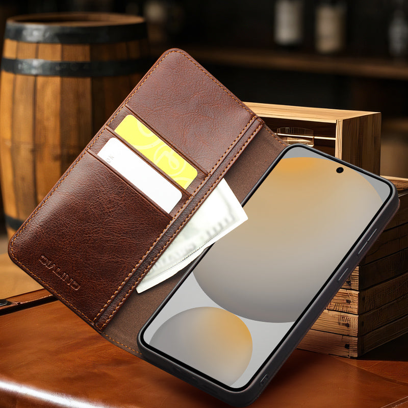 qialion-magnetic-wallet-stand-galaxy-s25-fe-genuine-leather-case_4