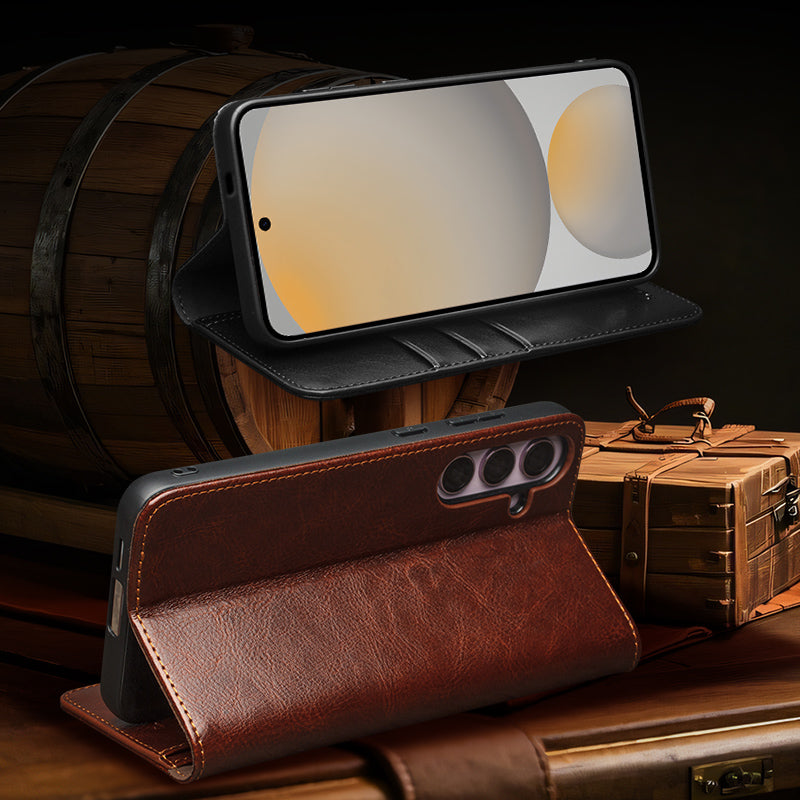 qialion-magnetic-wallet-stand-galaxy-s25-fe-genuine-leather-case_5