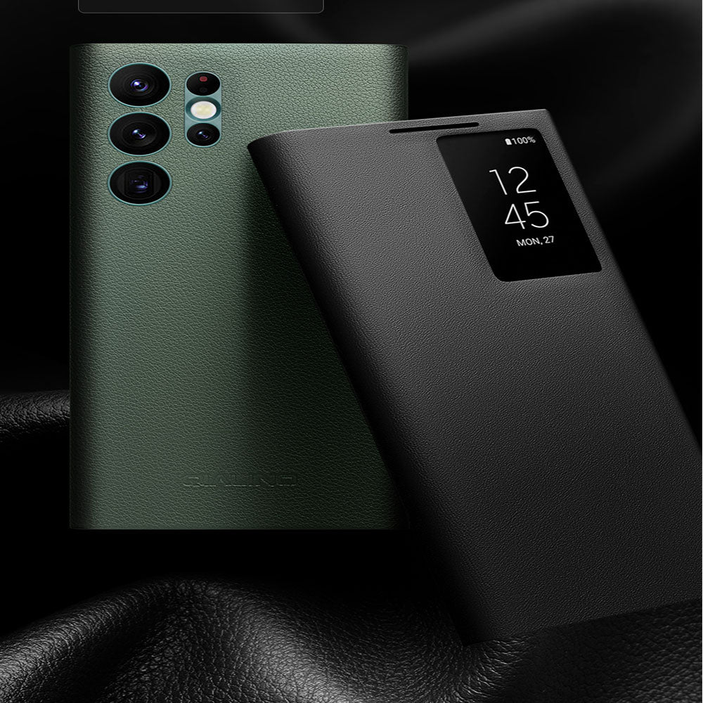 qialion-smart-ultra-slim-genuine-leather-galaxy-s22-ultra-flip-case_2