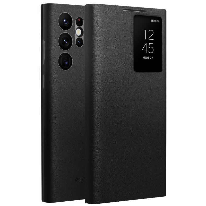 qialion-smart-ultra-slim-genuine-leather-galaxy-s22-ultra-flip-case_2