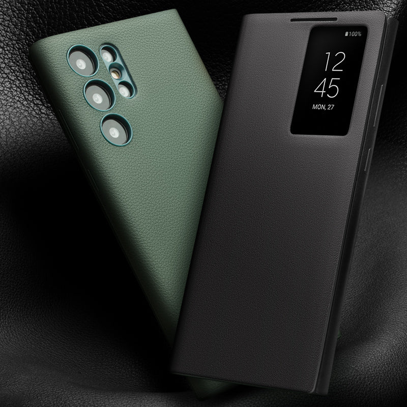 qialion-smart-ultra-slim-genuine-leather-galaxy-s23-flip-case_3