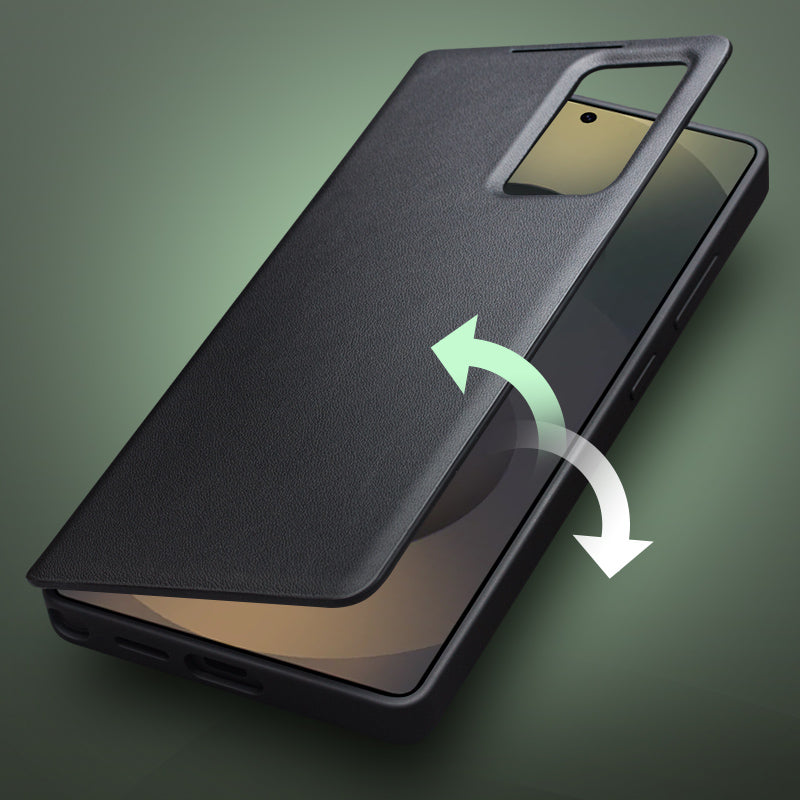 qialion-smart-ultra-slim-genuine-leather-galaxy-s25-plus-flip-case_5