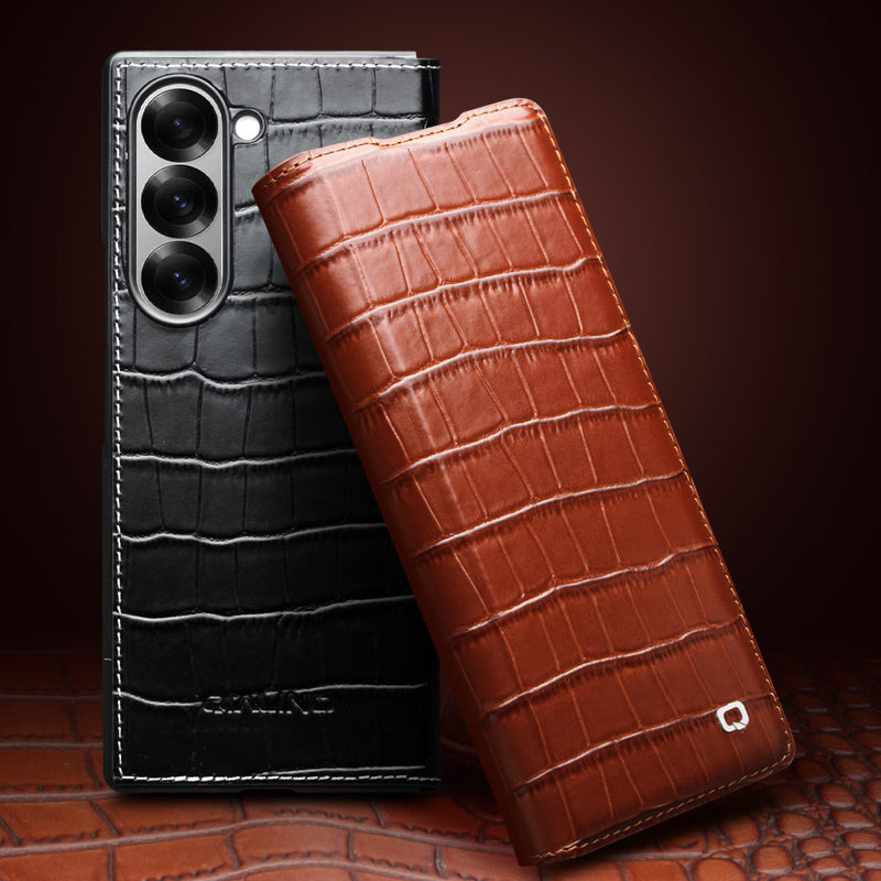 qialion-wallet-crocodile-galaxy-z-fold6-genuine-leather-case_2