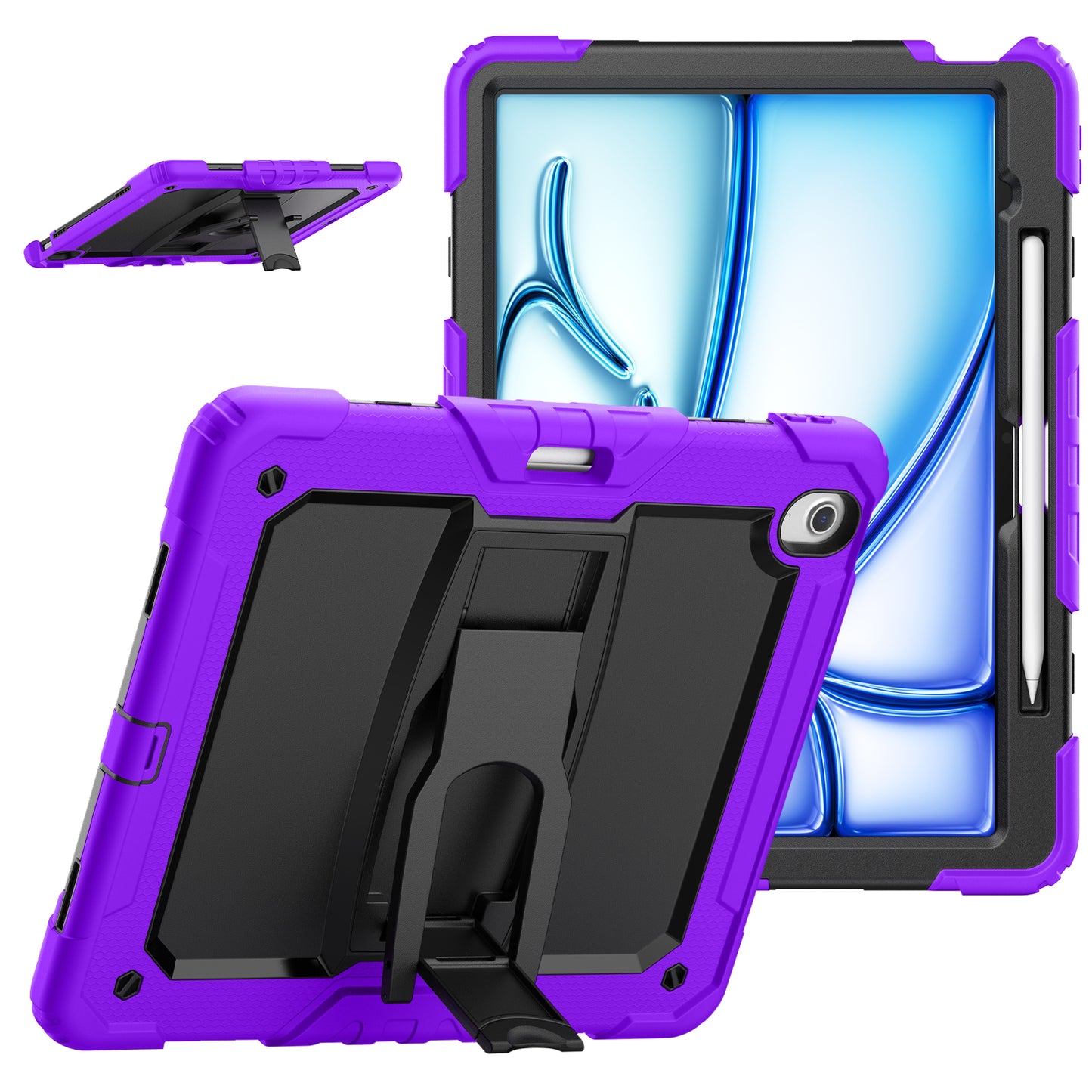 Slide Stand Shockproof iPad Air 8 13-inch Case with Lanyard