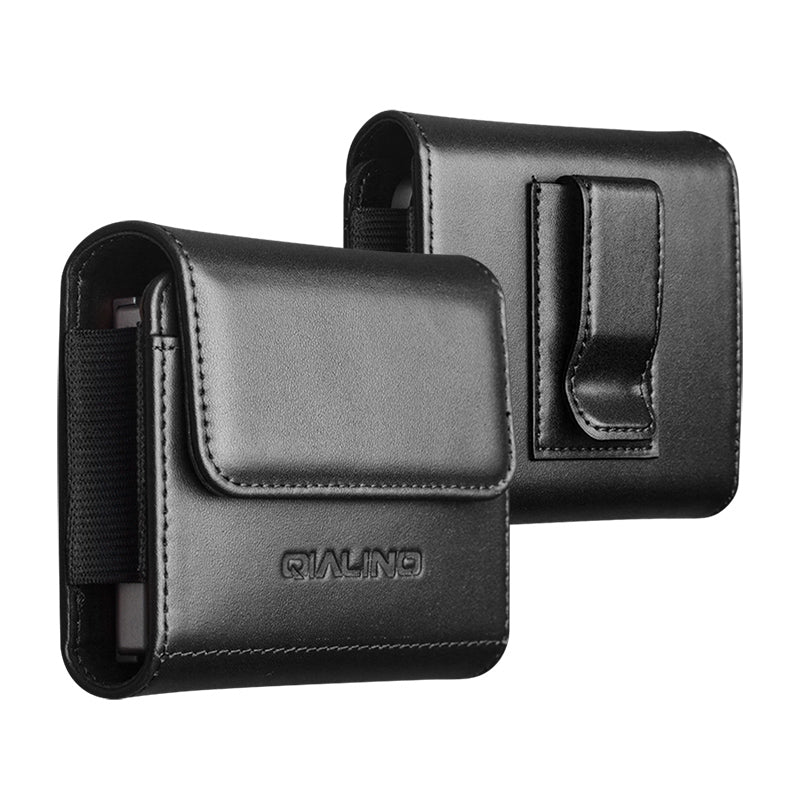 top-grade-mens-waist-pack-galaxy-z-flip7-genuine-leather-pouch-