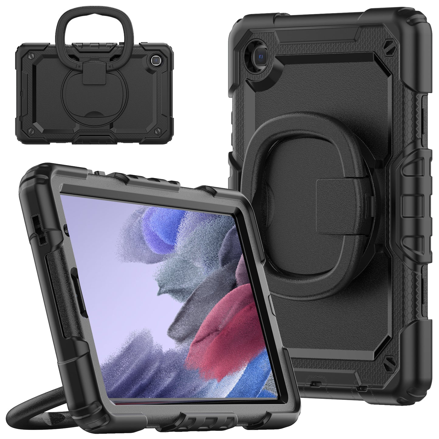 Tough Box Shoulder Strap Galaxy Tab A7 Lite Case Hook Rotating Stand