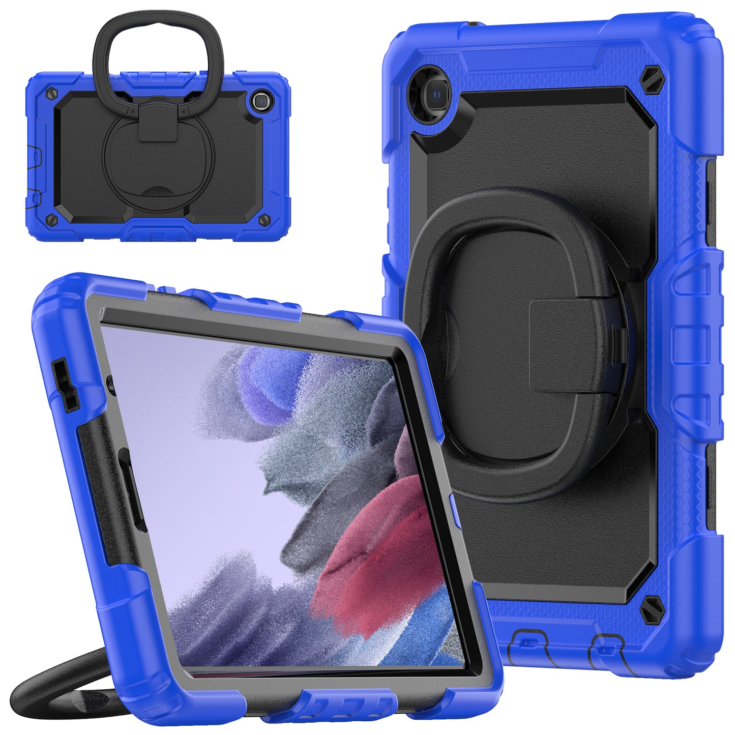Tough Box Shoulder Strap Galaxy Tab A7 Lite Case Hook Rotating Stand
