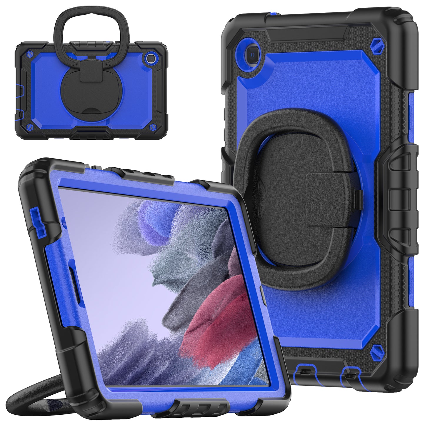 Tough Box Shoulder Strap Galaxy Tab A7 Lite Case Hook Rotating Stand