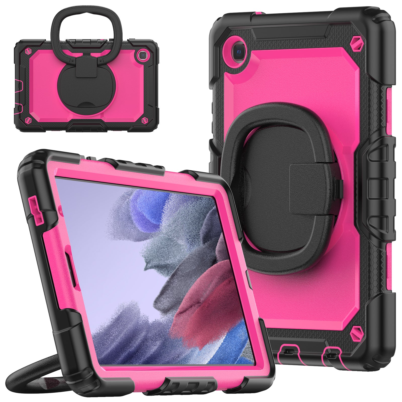 Tough Box Shoulder Strap Galaxy Tab A7 Lite Case Hook Rotating Stand
