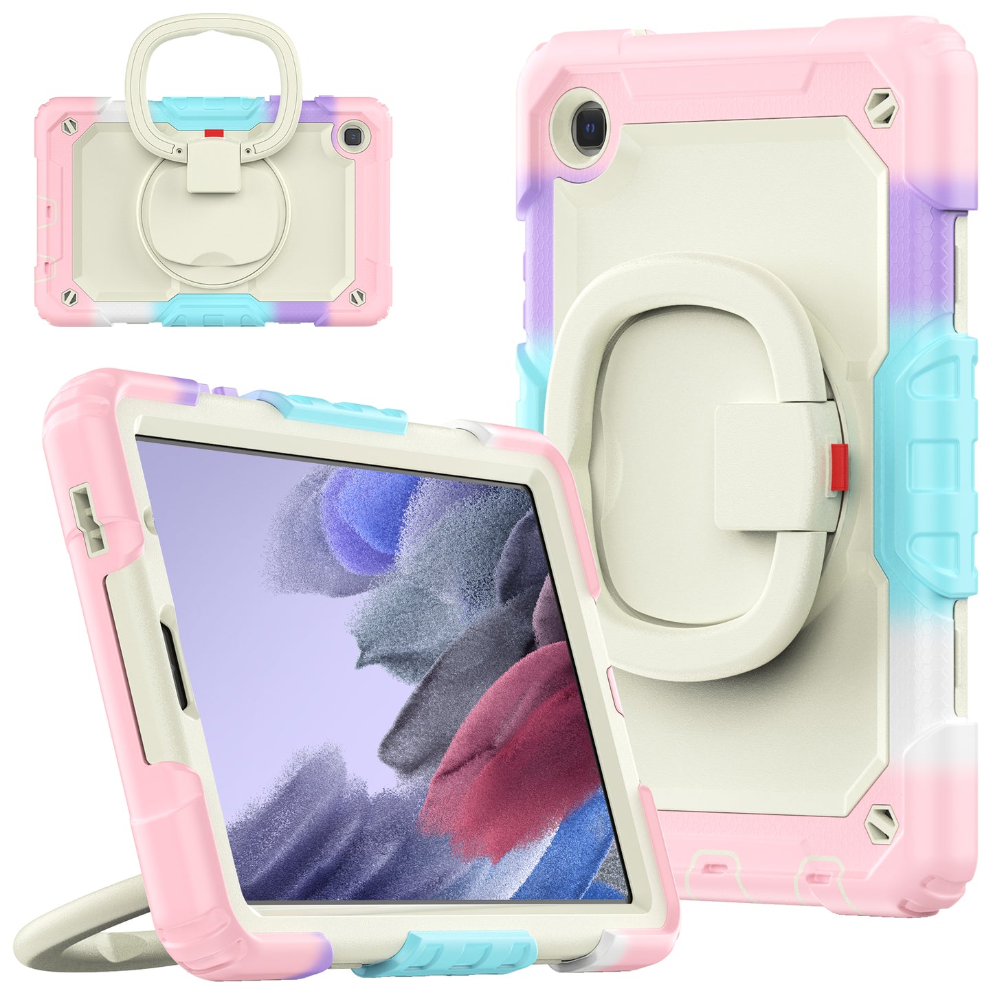 Tough Box Shoulder Strap Galaxy Tab A7 Lite Case Hook Rotating Stand