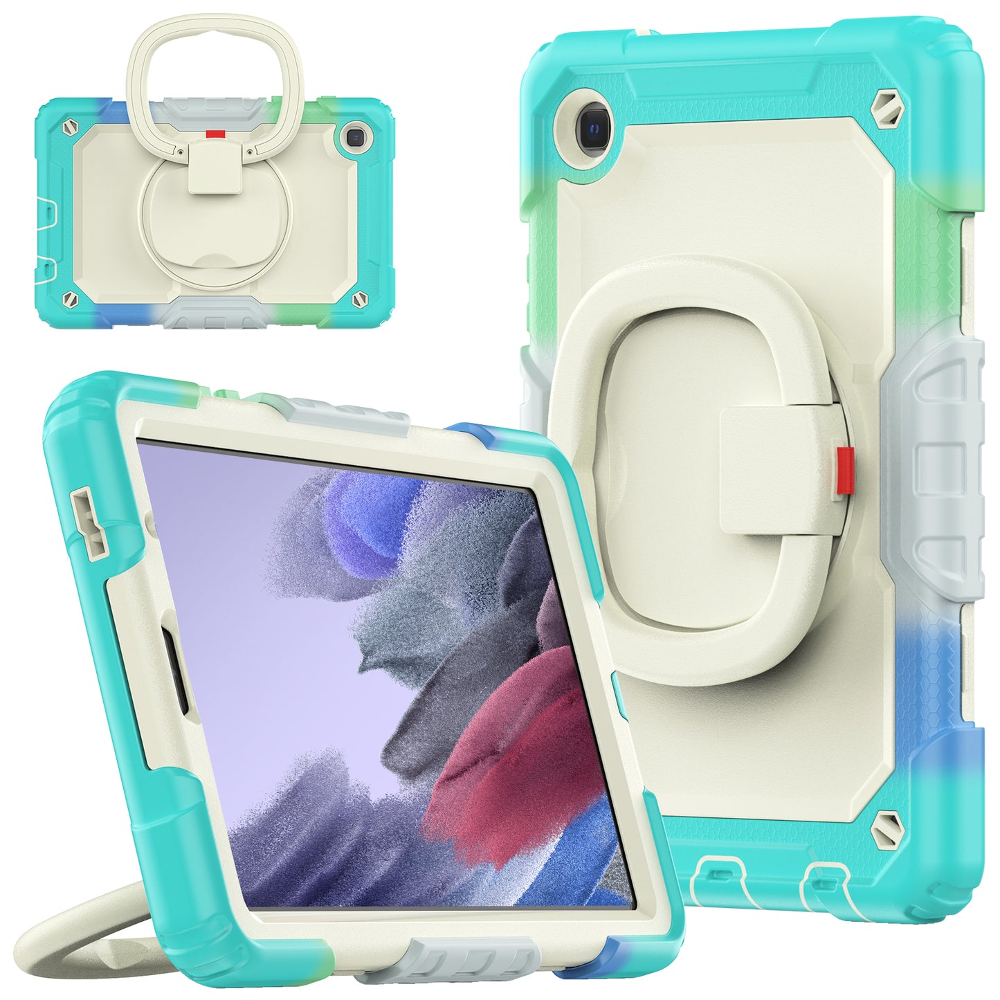 Tough Box Shoulder Strap Galaxy Tab A7 Lite Case Hook Rotating Stand