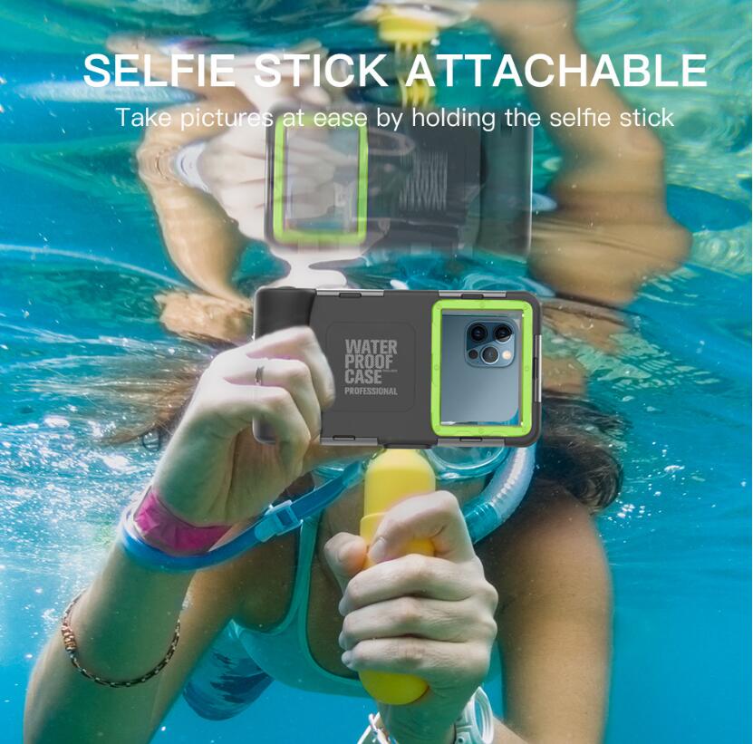 Apple iPhone 15 Pro Case Waterproof Diving 50ft Brick Stand V2.0