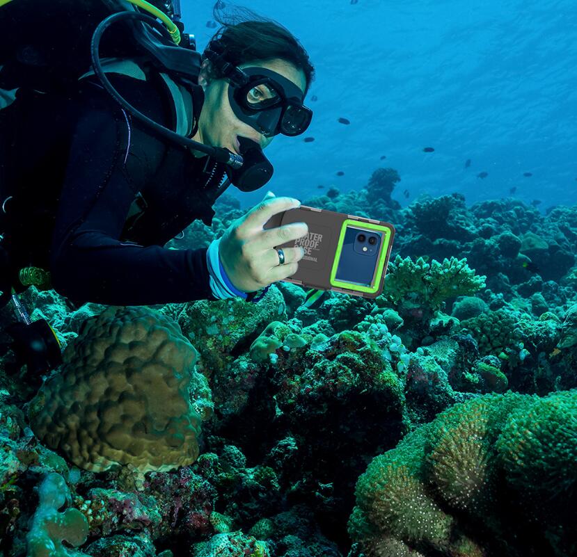 Apple iPhone 15 Pro Case Waterproof Diving 50ft Brick Stand V2.0