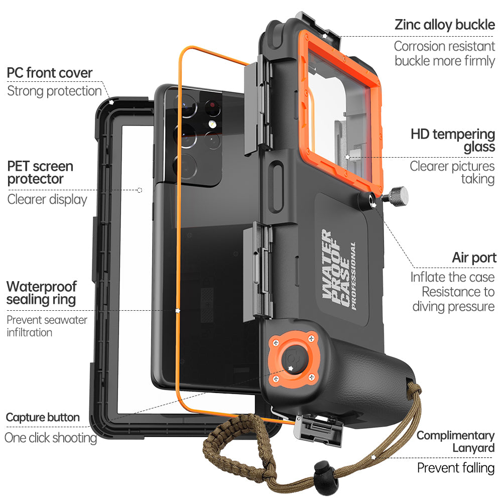 Apple iPhone 13 Mini Case Waterproof  Diving 50ft Brick Stand V2.0