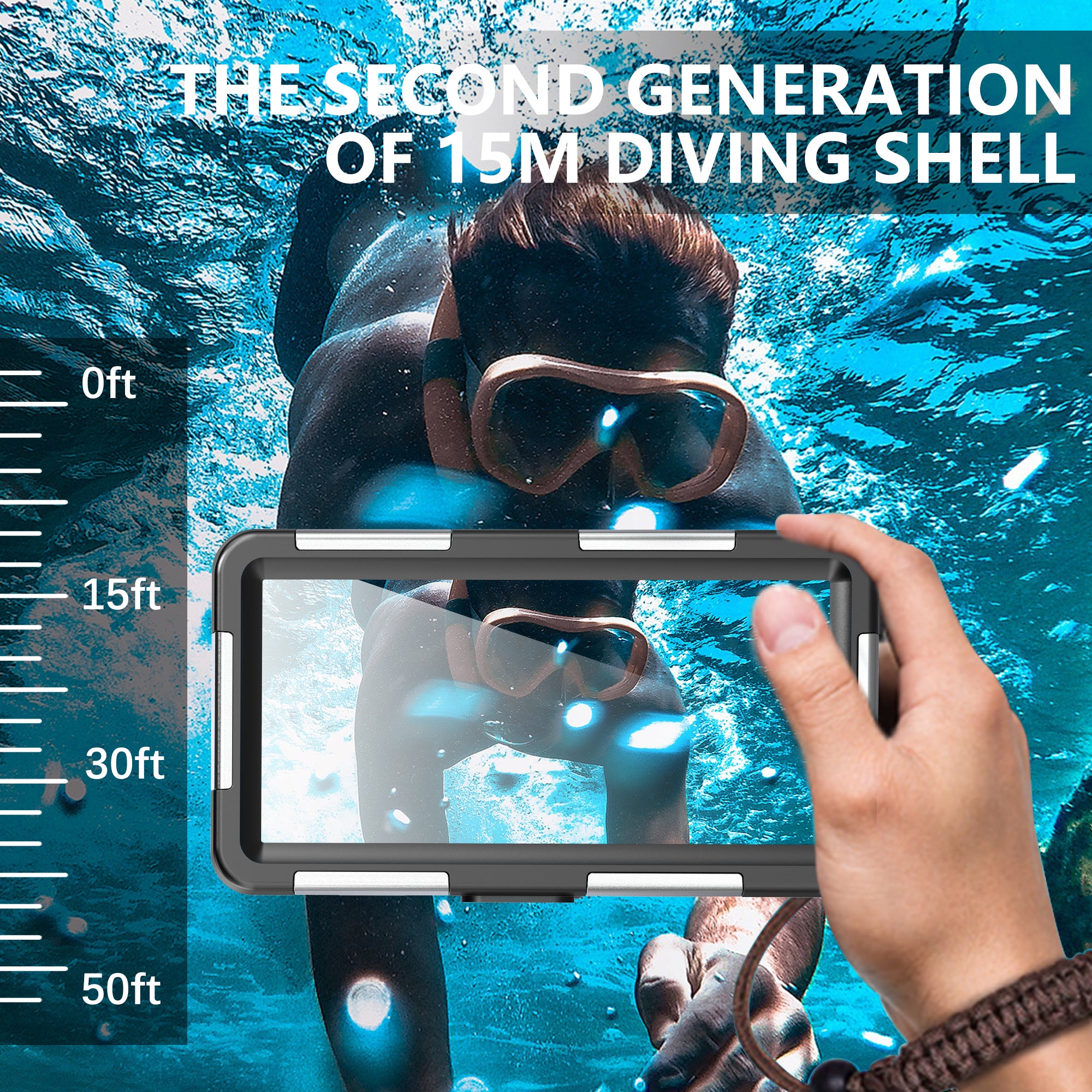 Apple iPhone 16e Case Waterproof Diving 50ft Brick Stand V2.0