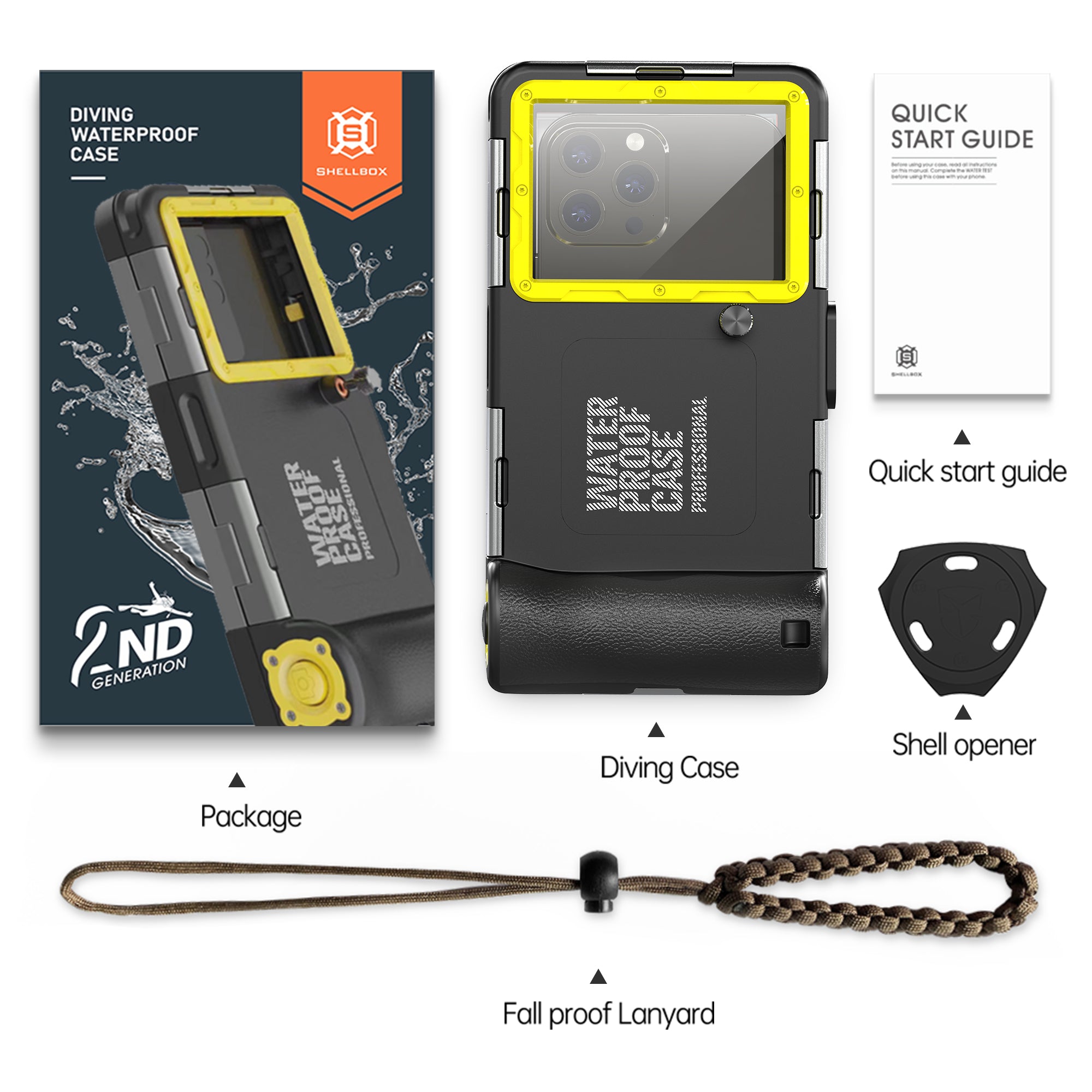 Apple iPhone 16e Case Waterproof Diving 50ft Brick Stand V2.0