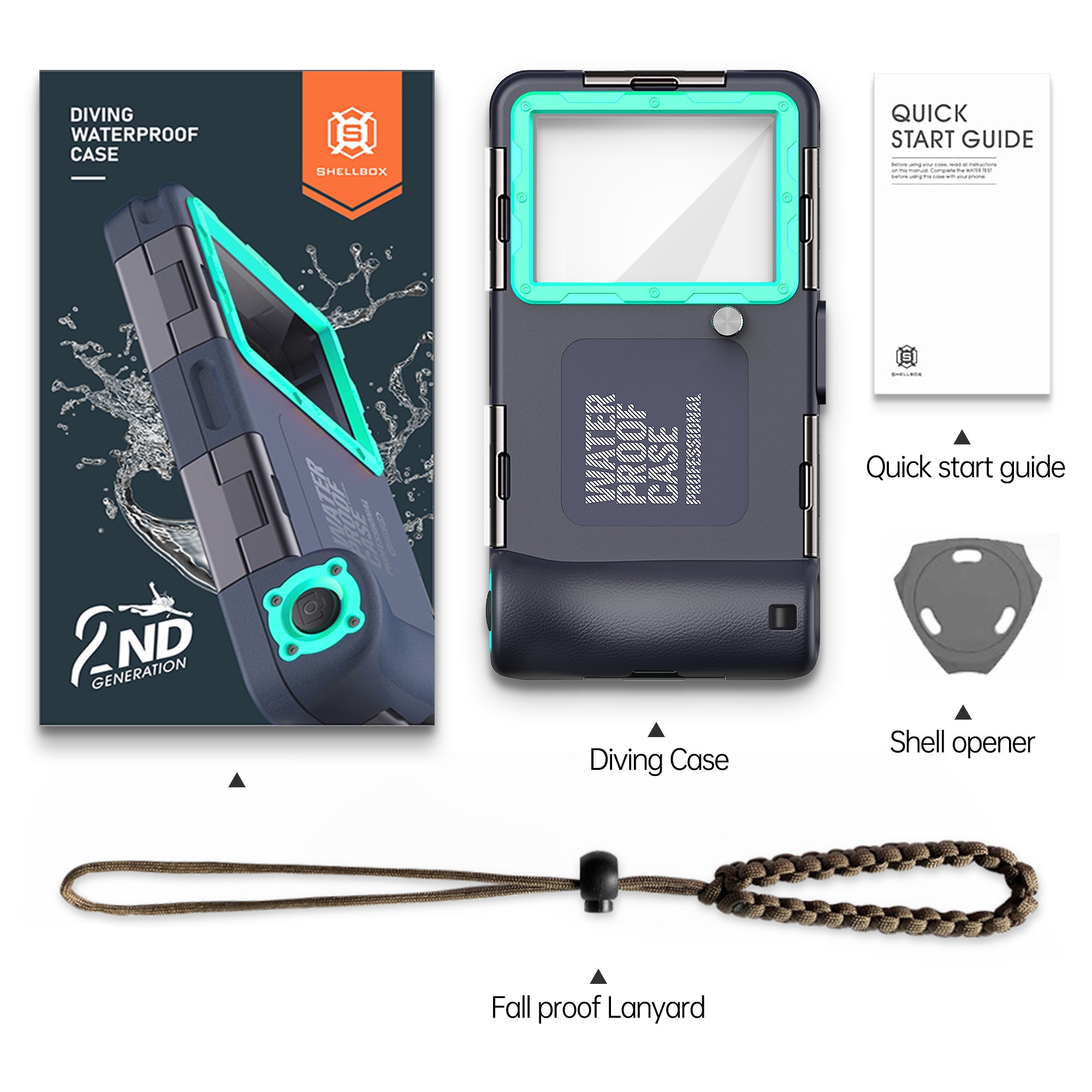 Samsung Galaxy S25 Edge Case Waterproof Diving 50ft Brick Stand V2.0