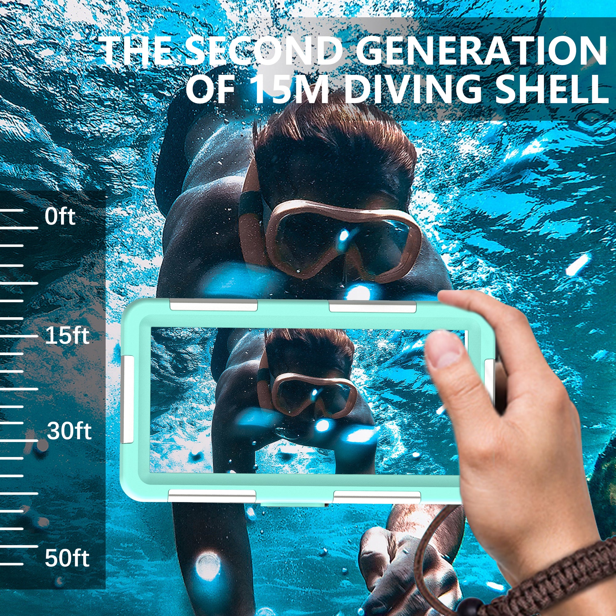 Samsung Galaxy S22 Plus Case Waterproof Diving 50ft Brick Stand V2.0