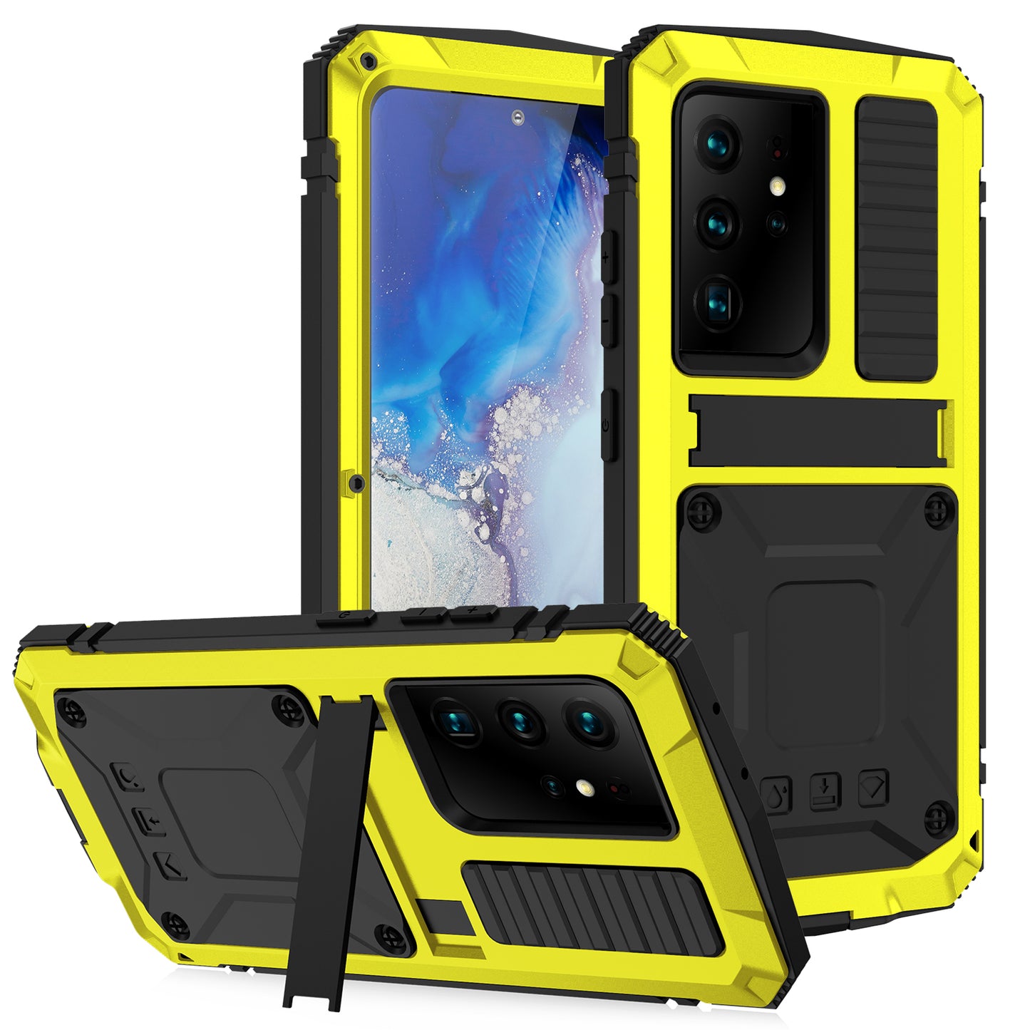 Samsung Galaxy S21 Ultra Case Metal Stand 3-Defenses V1.0