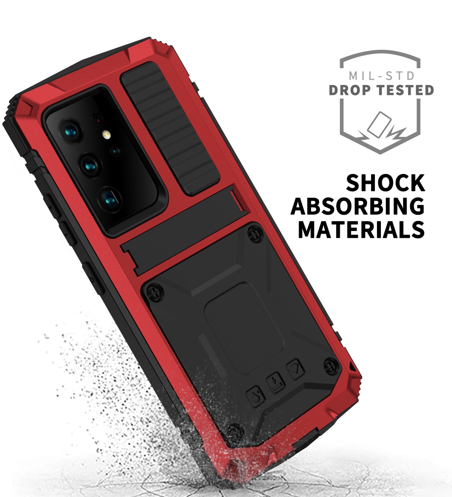 Samsung Galaxy S21 Ultra Case Metal Stand 3-Defenses V1.0
