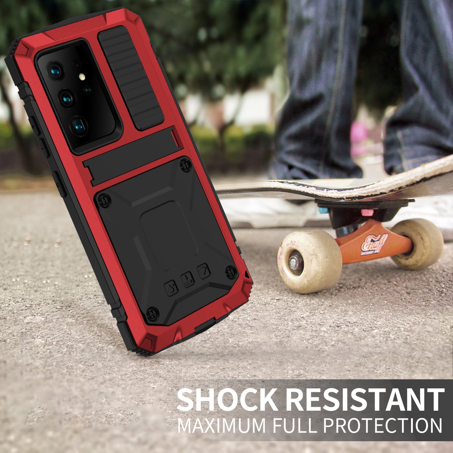 Samsung Galaxy S21 Ultra Case Metal Stand 3-Defenses V1.0
