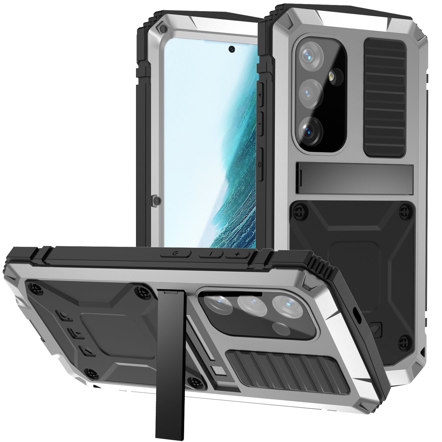 Samsung Galaxy S24 Plus Case Metal Stand 3-Defenses V1.0