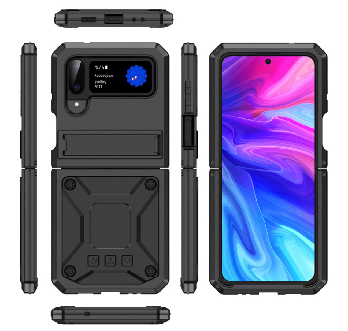 Samsung Galaxy Z Flip4 Case Metal Stand 3-Defenses V1.0