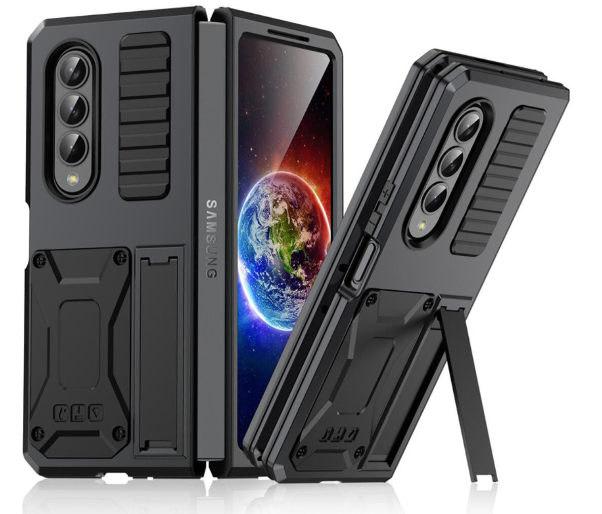 Samsung Galaxy Z Fold4 Case Metal Stand 3-Defenses V1.0