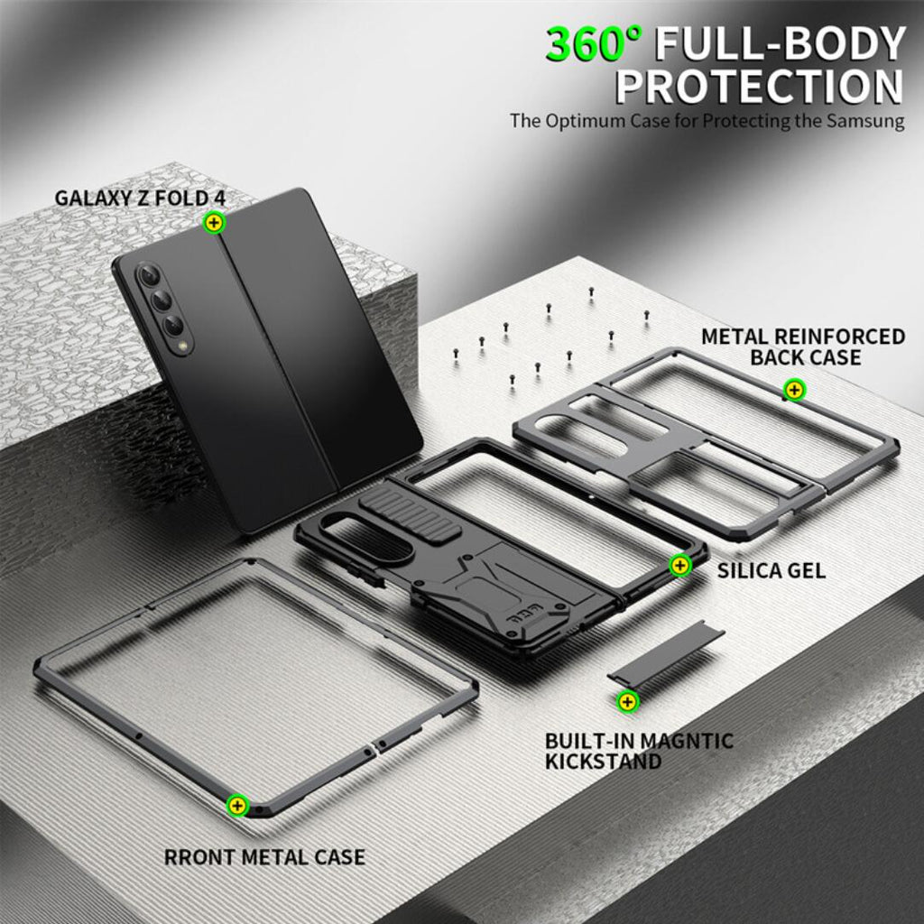 Samsung Galaxy Z Fold4 Case Metal Stand 3-Defenses V1.0