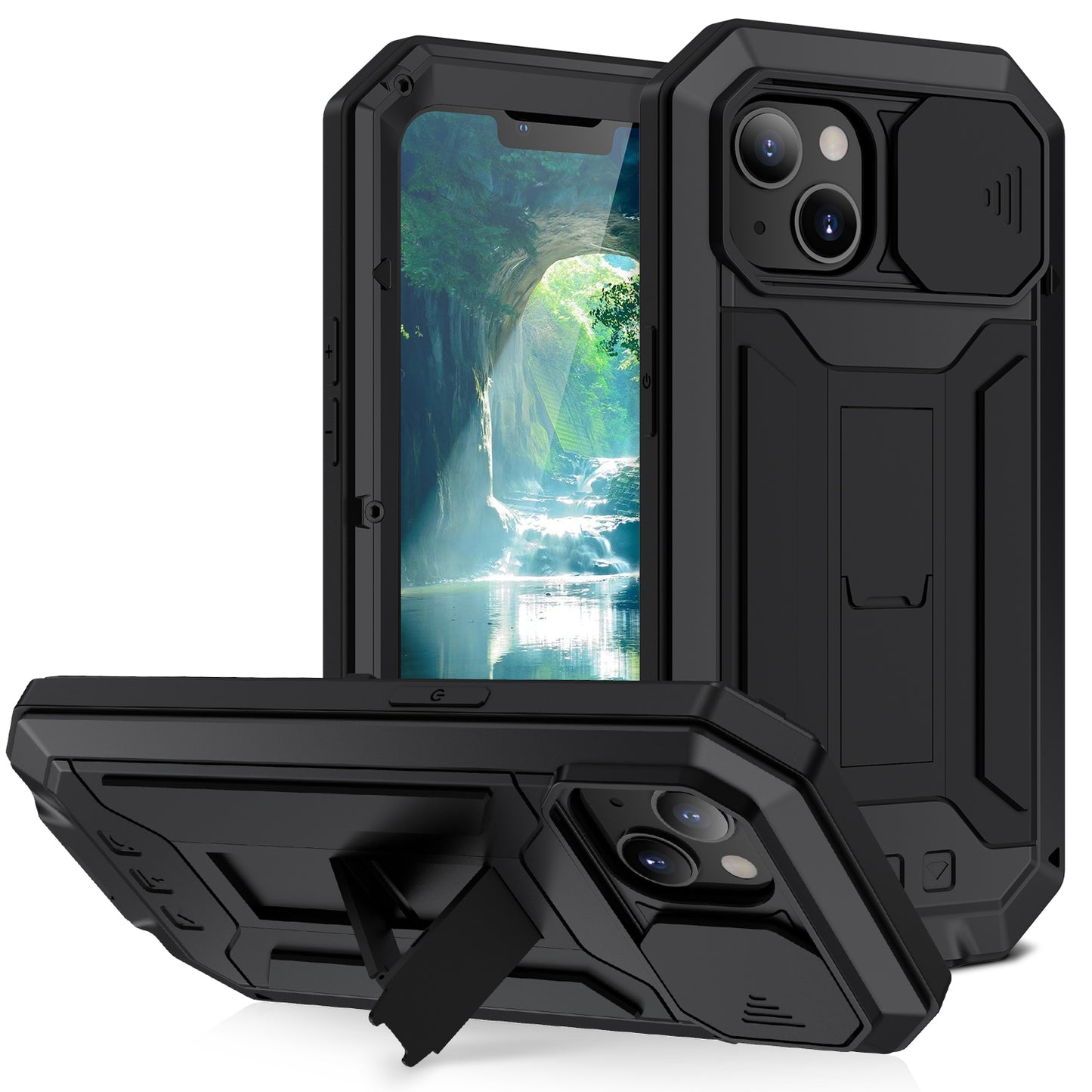 Apple iPhone 13 Case Metal Lens Protection 3-Defenses V2.0
