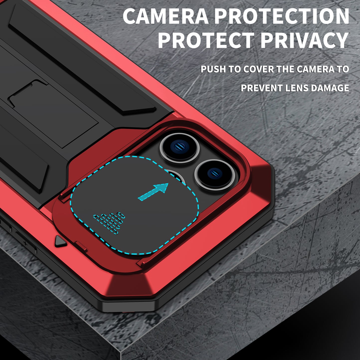 Apple iPhone 14 Pro Case Metal Lens Protection 3-Defenses V2.0
