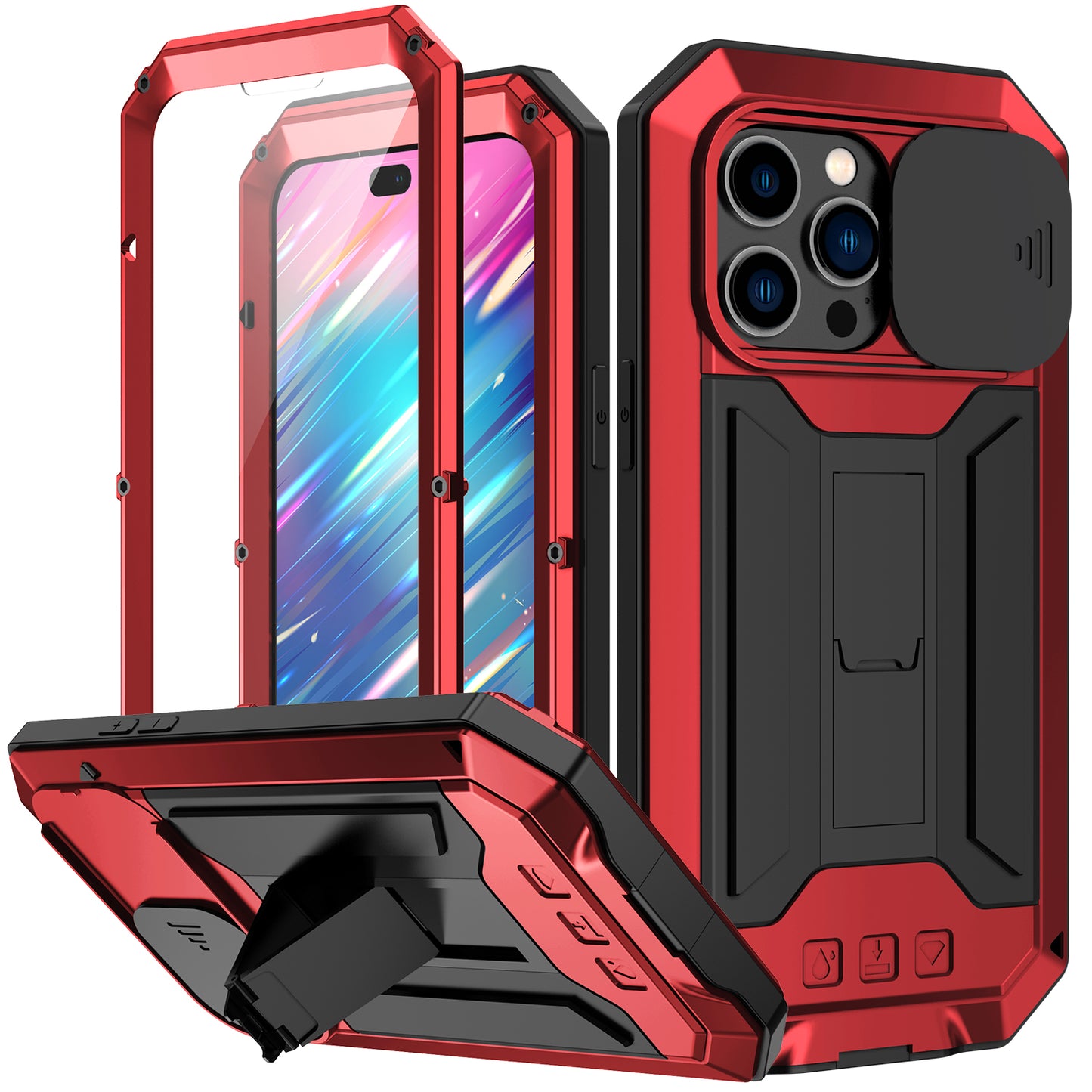 Apple iPhone 14 Pro Case Metal Lens Protection 3-Defenses V2.0