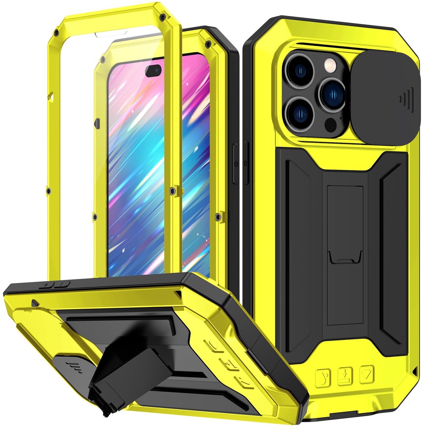 Apple iPhone 14 Pro Case Metal Lens Protection 3-Defenses V2.0
