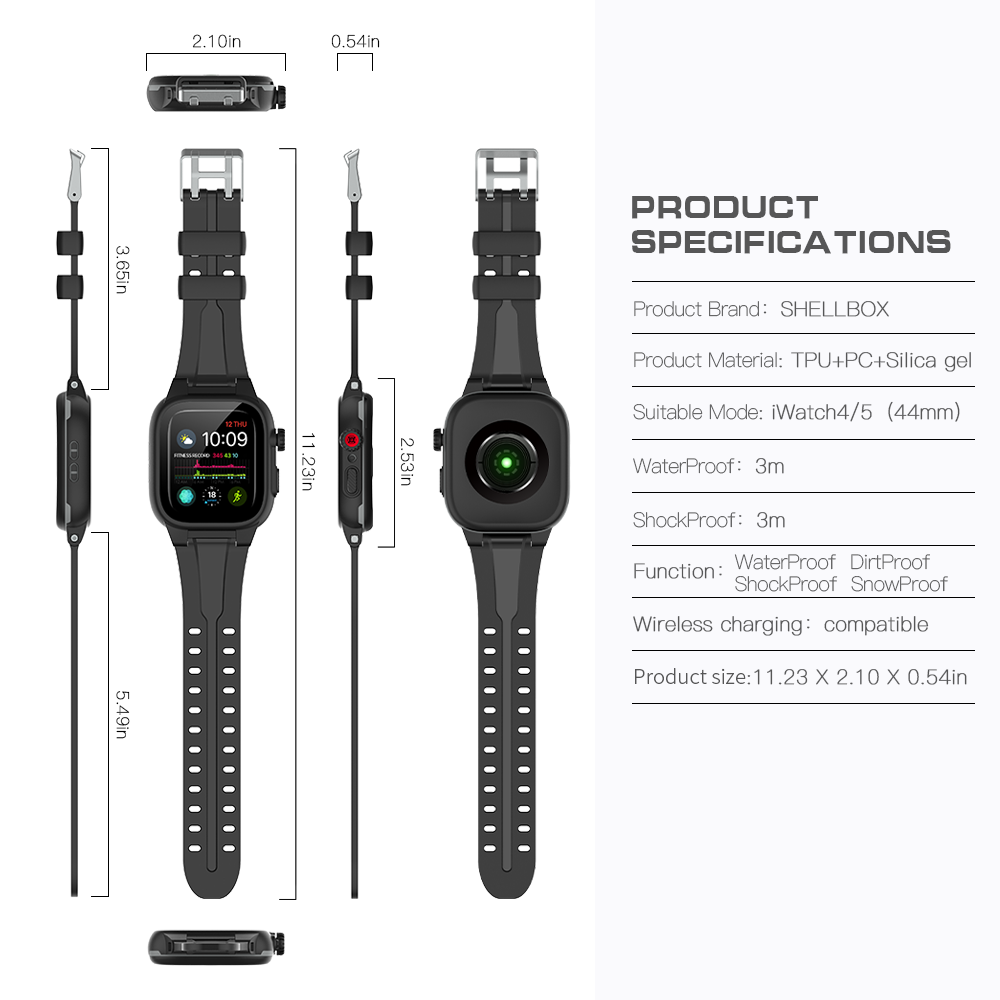 Apple Watch Series 4 44mm Case Waterproof Burst Slim Full Protection