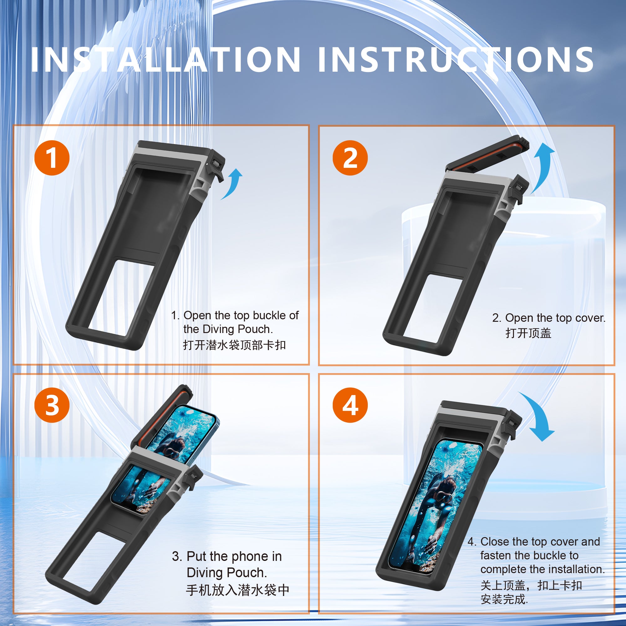 Apple iPhone 12 Mini Bag Waterproof Diving 50ft Box Slim V2.0