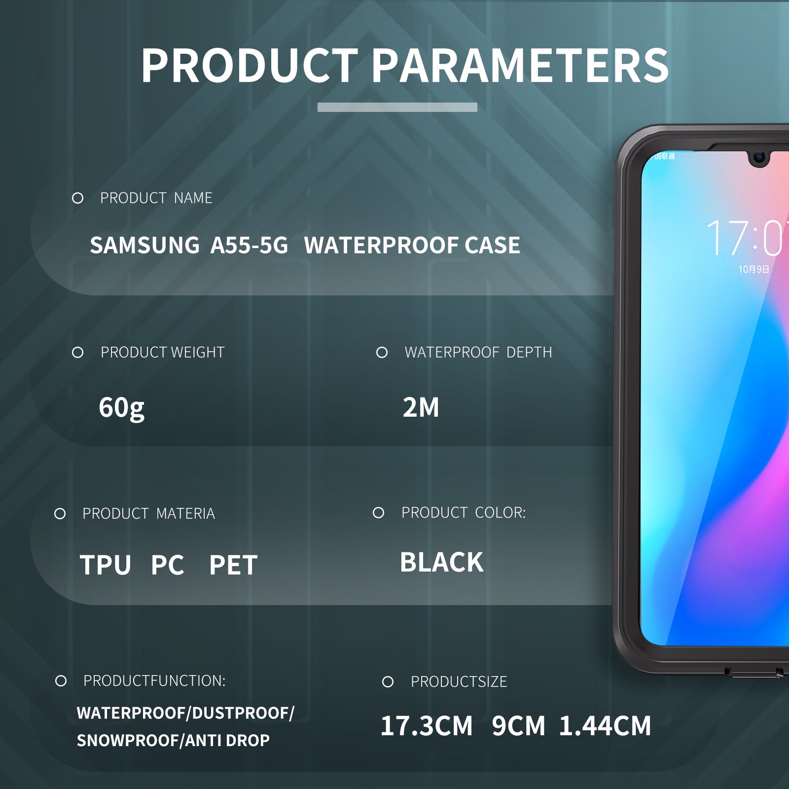 Samsung Galaxy A55 Case Waterproof Burst Slim Full Protection