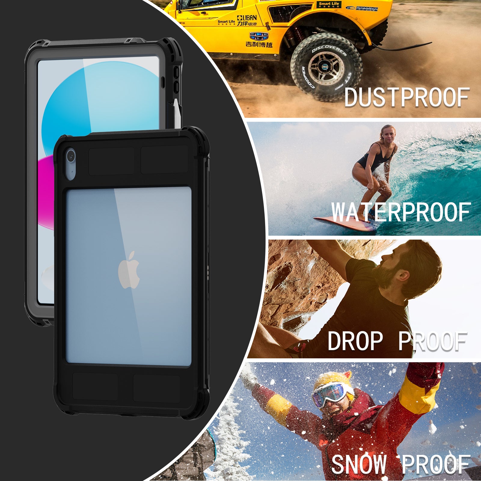 Apple iPad 10 Case Waterproof Burst Slim Full Protection