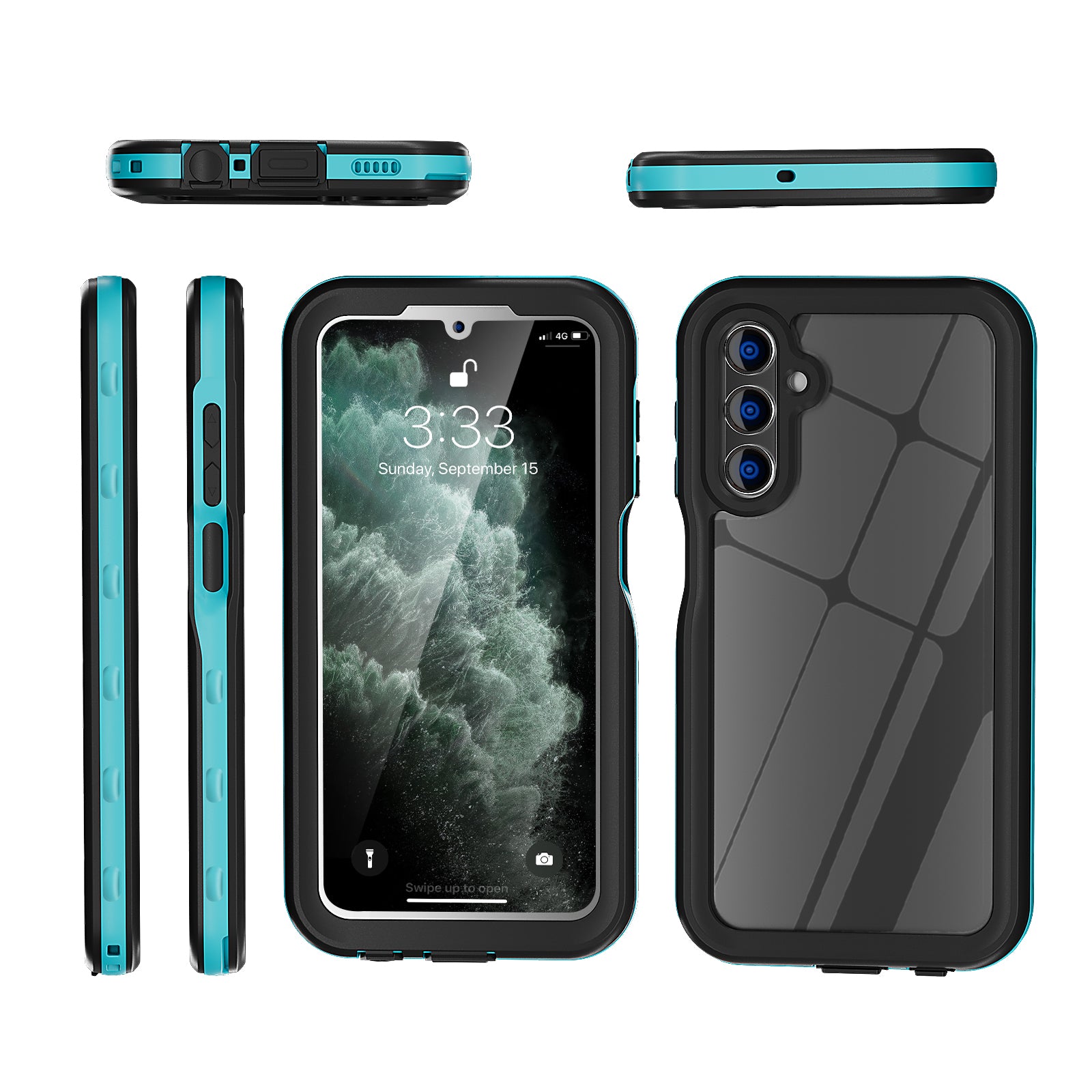 Samsung Galaxy A15 Case Waterproof Dot Clear Full Protection