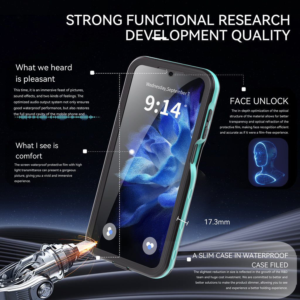 Samsung Galaxy A16 Case Waterproof Dot Clear Full Protection