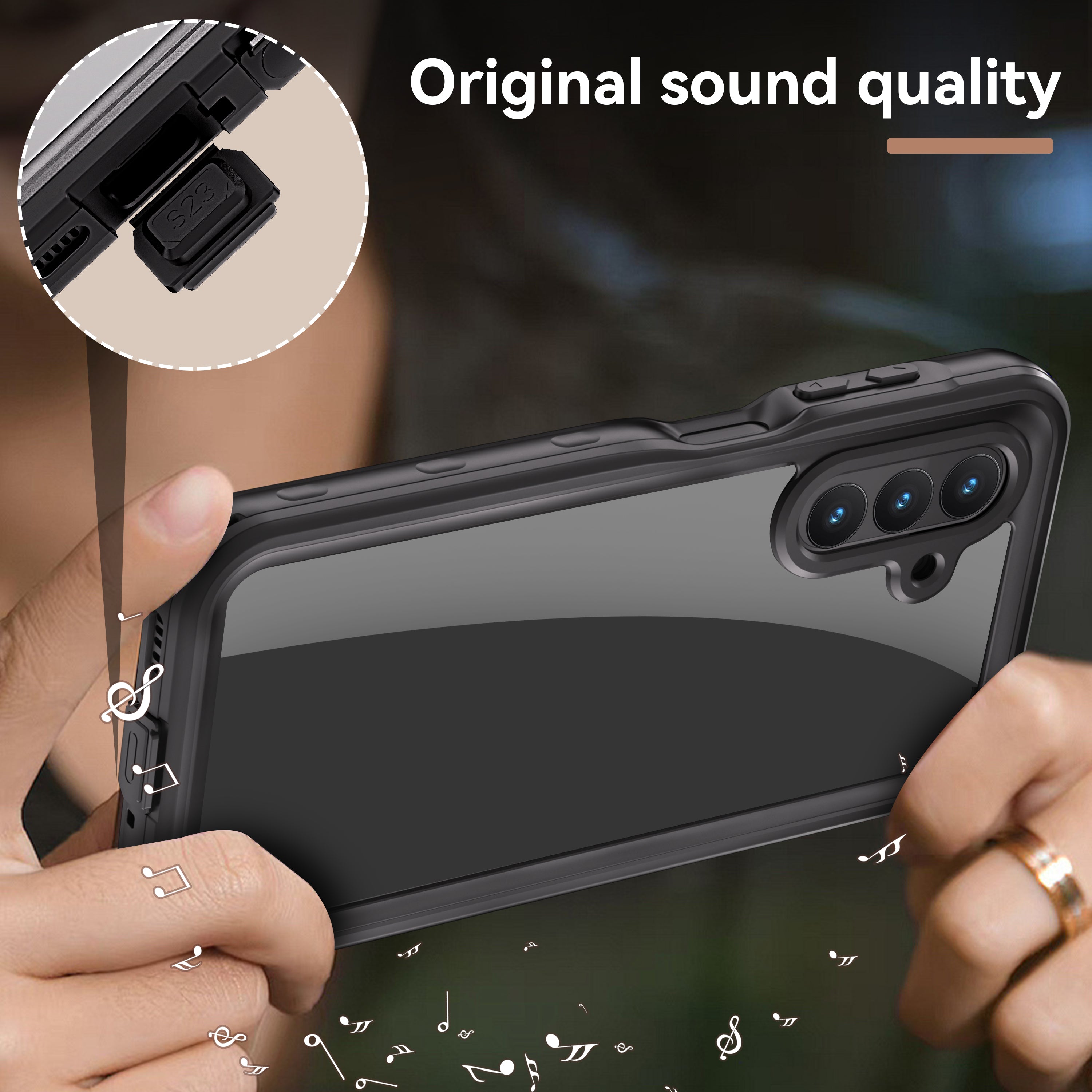 Samsung Galaxy A26 Case Waterproof Dot Clear Full Protection