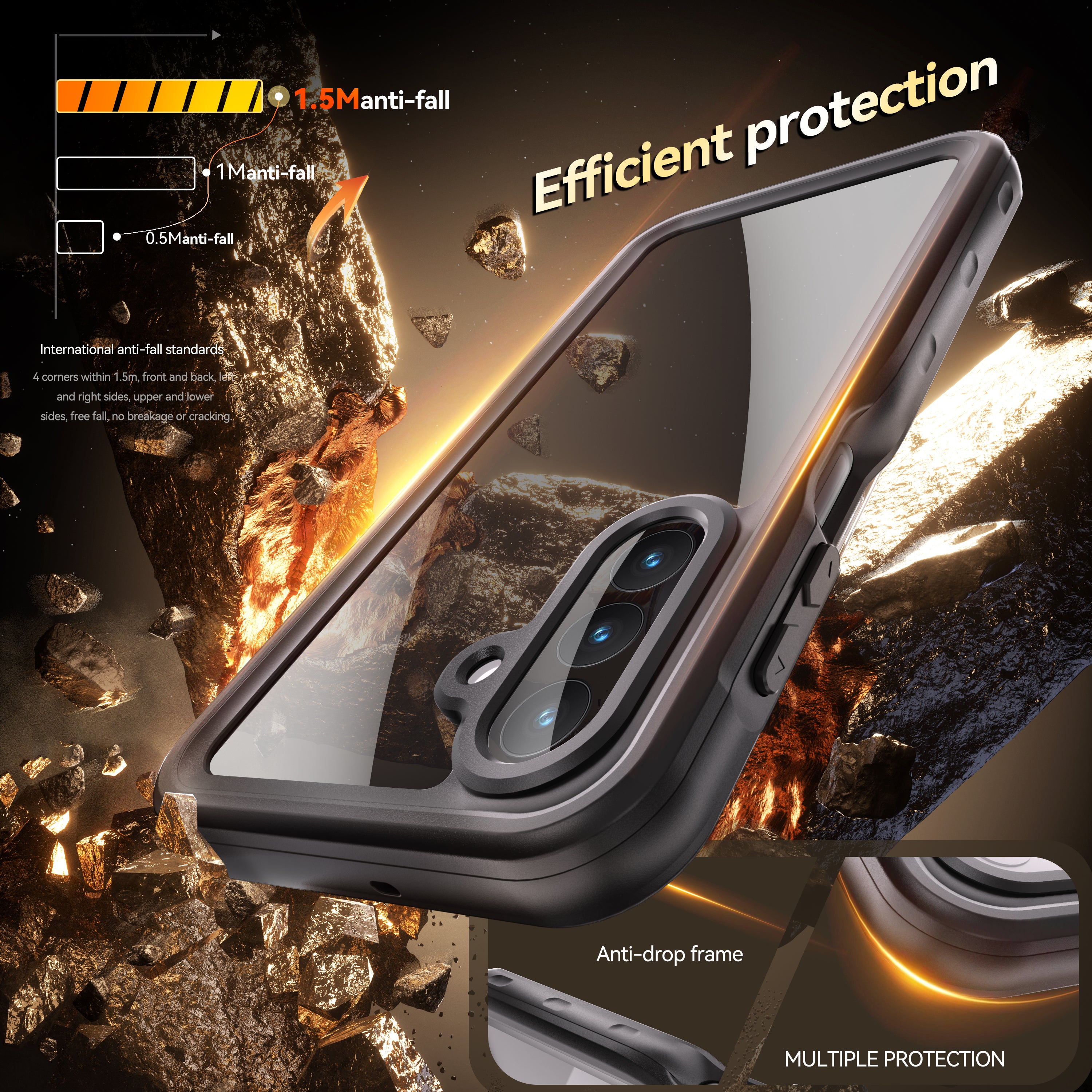 Samsung Galaxy A26 Case Waterproof Dot Clear Full Protection