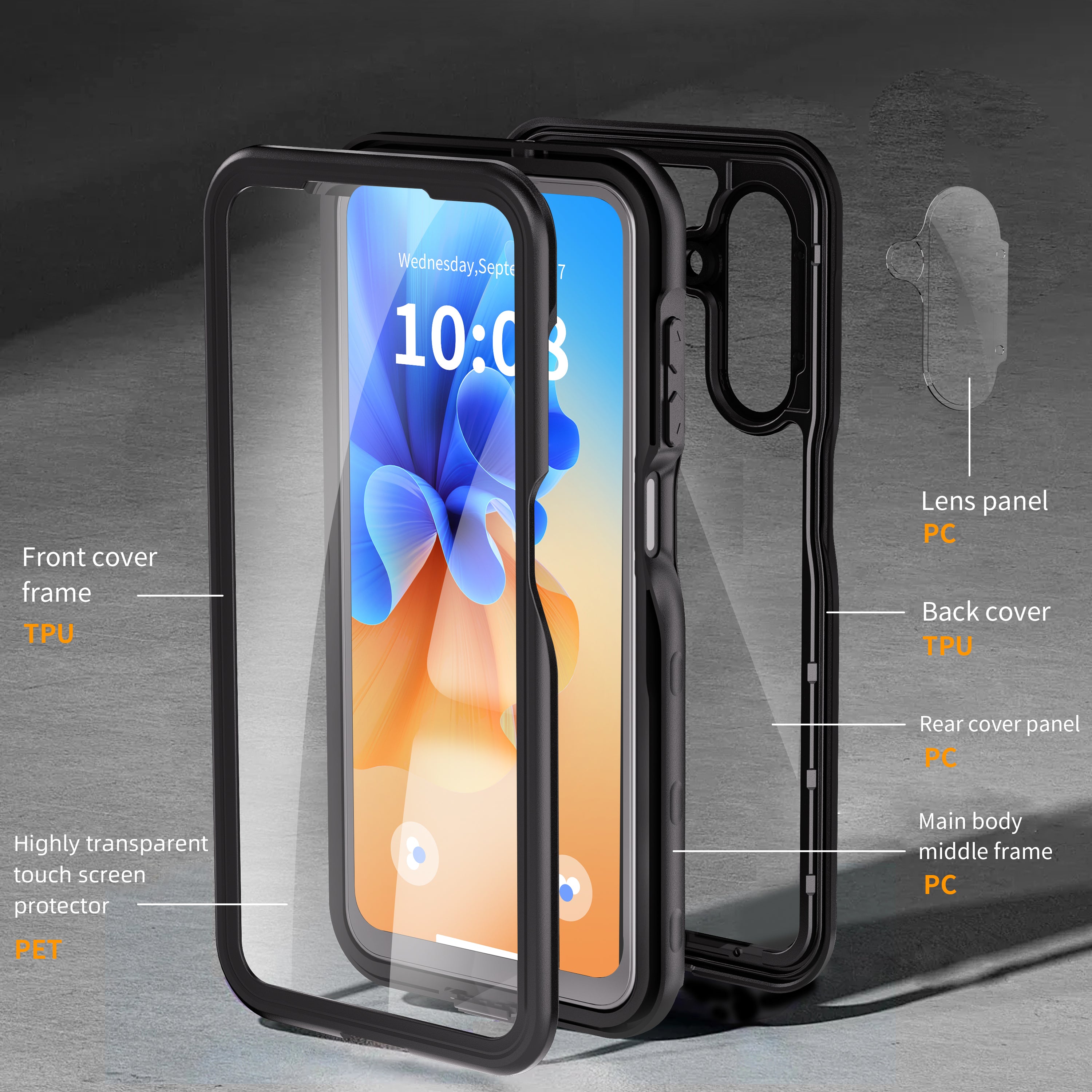 Samsung Galaxy A26 Case Waterproof Dot Clear Full Protection