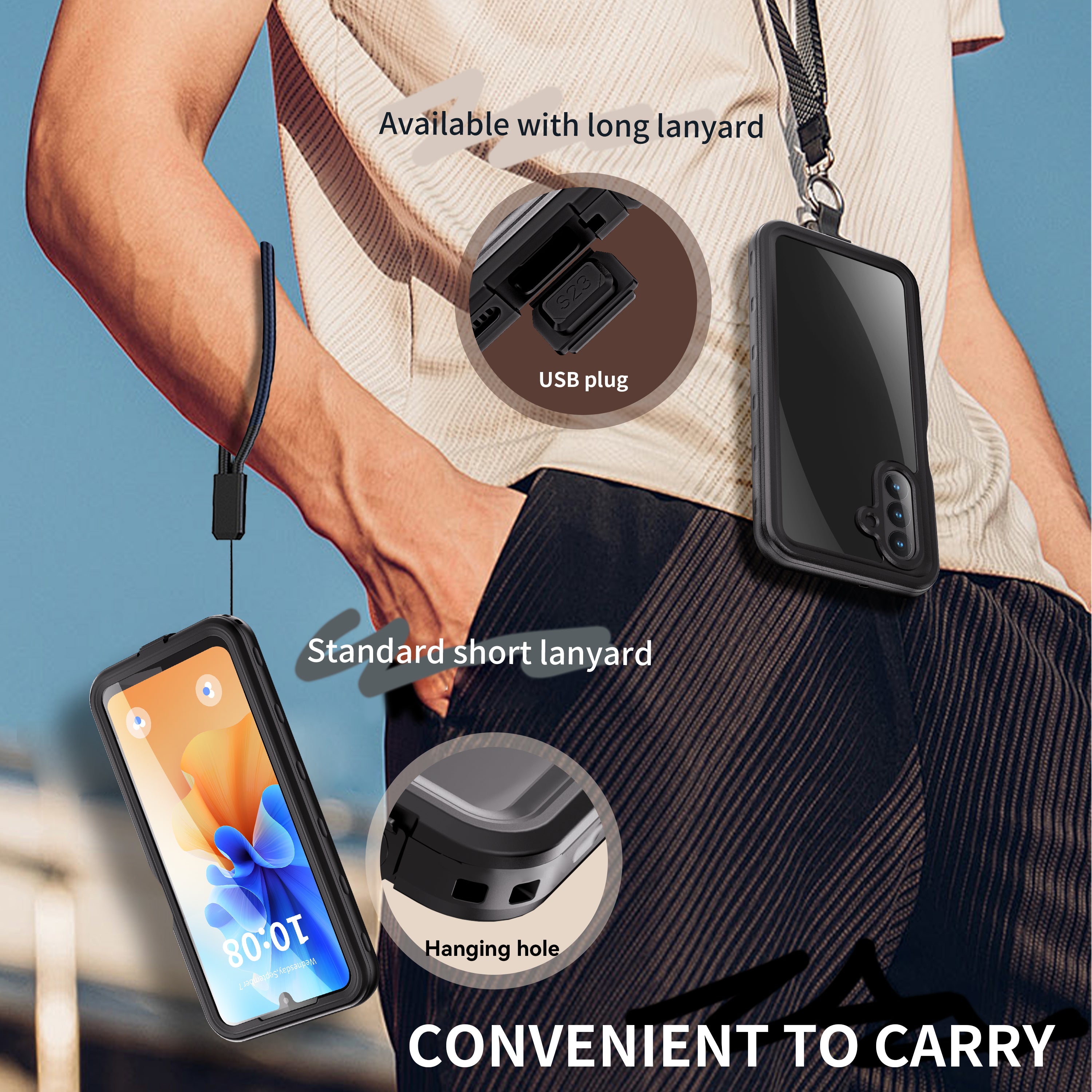 Samsung Galaxy A26 Case Waterproof Dot Clear Full Protection