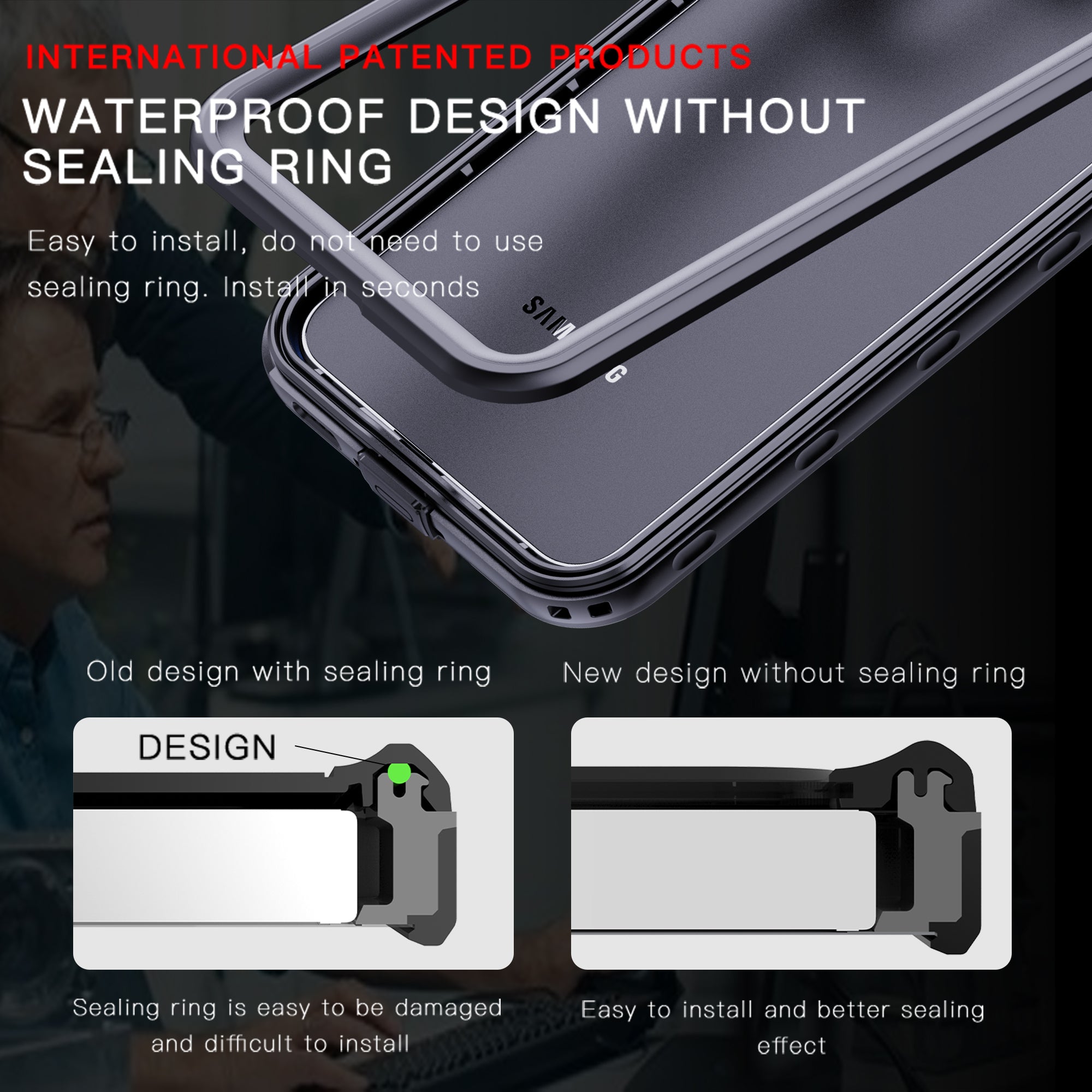 Samsung Galaxy A36 Case Waterproof Dot Clear Full Protection