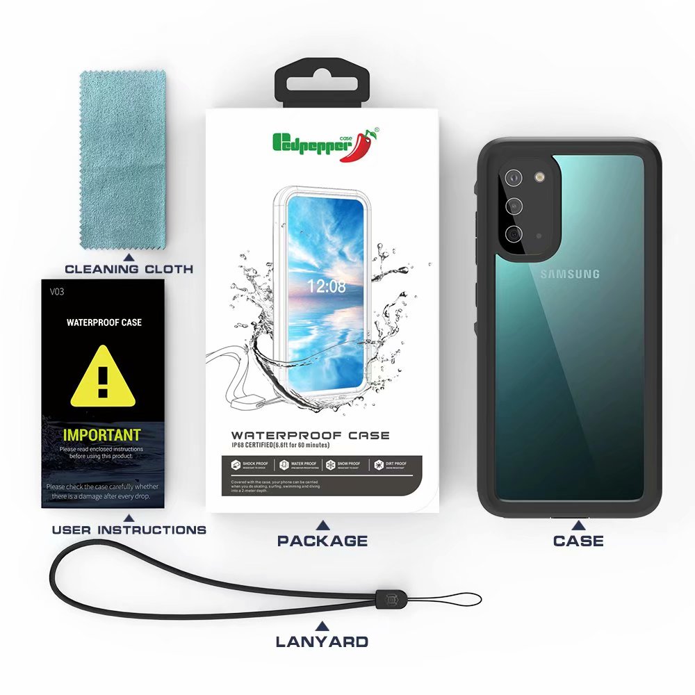 Samsung Galaxy S20 Case Waterproof Dot Clear Full Protection
