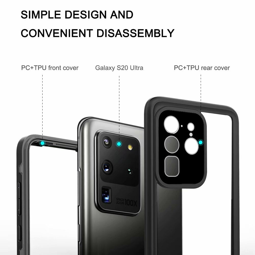 Samsung Galaxy S20 Ultra Case Waterproof Dot Clear Full Protection