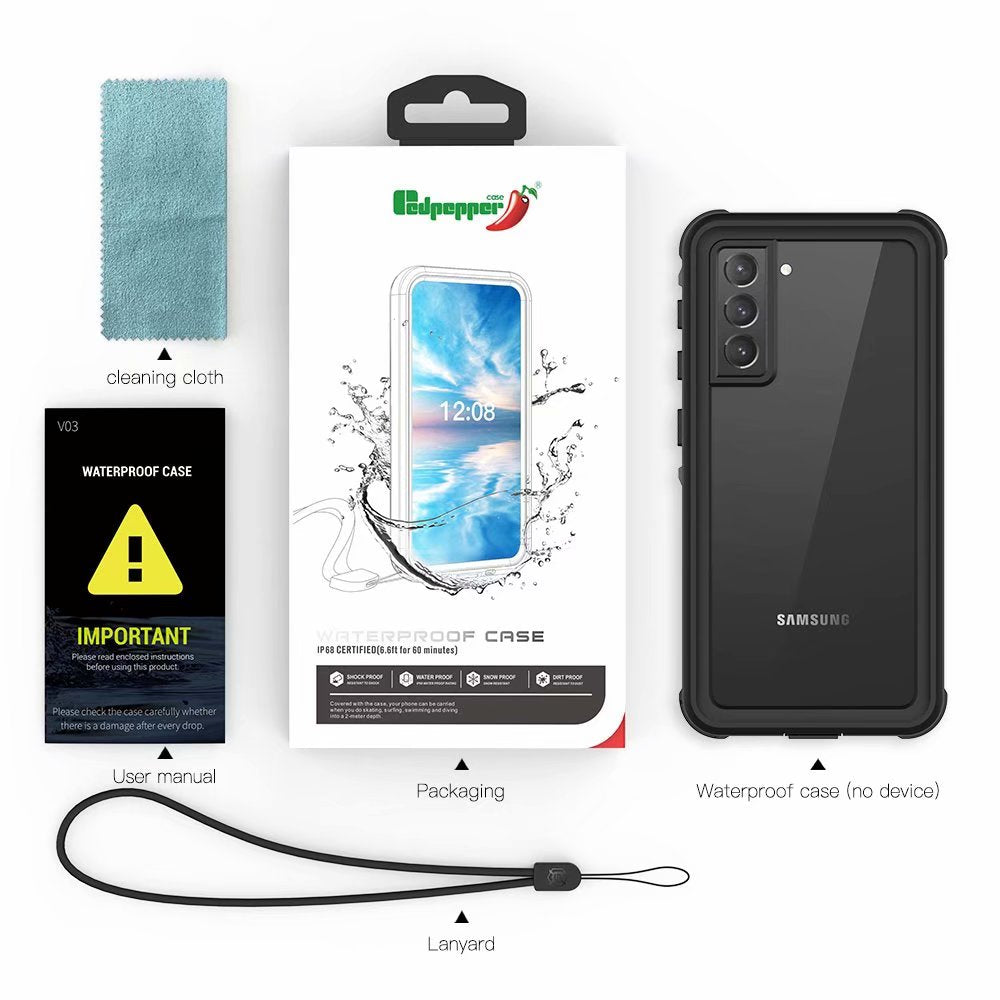 Samsung Galaxy S21 Case Waterproof Dot Clear Full Protection