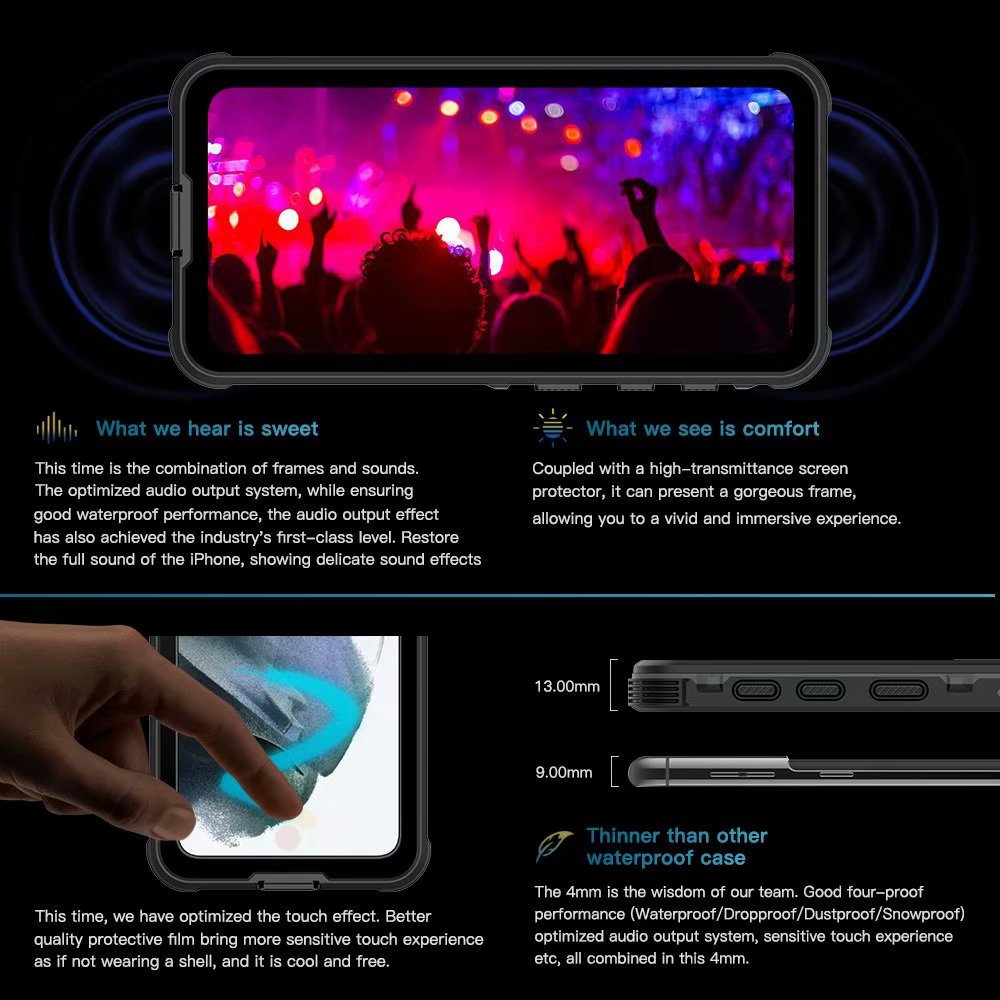 Samsung Galaxy S21 Case Waterproof Dot Clear Full Protection